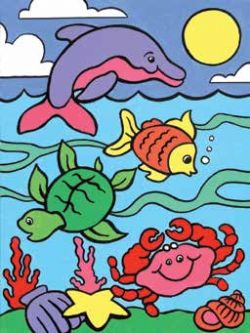 PEINTURE À NUMEROS MY FISRT - ANIMAUX DE LA MER